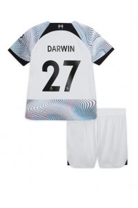 Liverpool Darwin Nunez #27 Babyklær Borte Fotballdrakt til barn 2022-23 Korte ermer (+ Korte bukser)